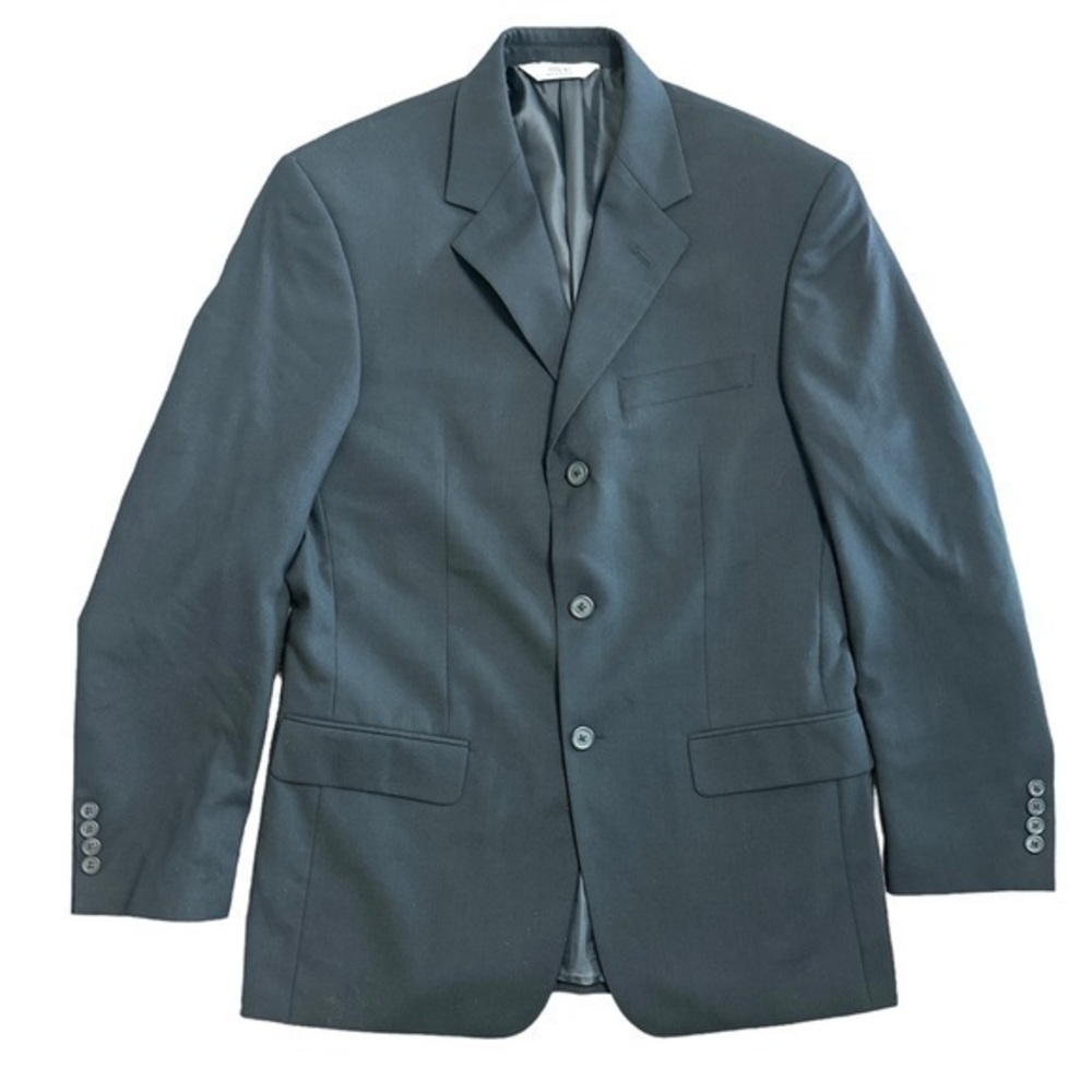 Versini 2 Piece Mens Black Wool Suite Size 37R